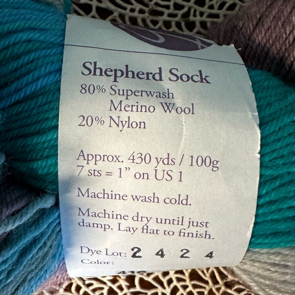 NWT - New Authentic Lorna's Laces Hand-Dyed Yarn Skein - Niagara (Sock 416) - Picture 4 of 6